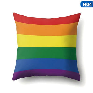 Pride Rainbow Pillow Case Peace & Be Strong Throw Cushion Cover Sofa Decoration