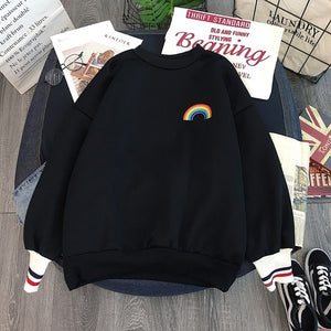 Fashion Rainbow embroidery Hoodies