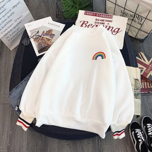 Fashion Rainbow embroidery Hoodies