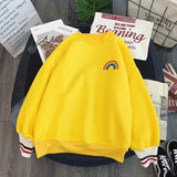 Fashion Rainbow embroidery Hoodies